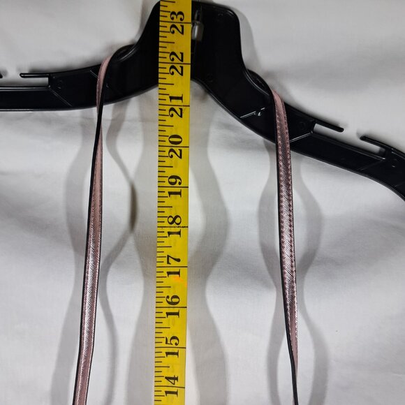 Victoria's Secret Metallic Rose Pink Small Crossbody Tassel Purse Clutch - Picture 15 of 15